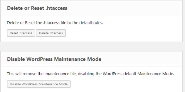 Delete or Reset .htaccess